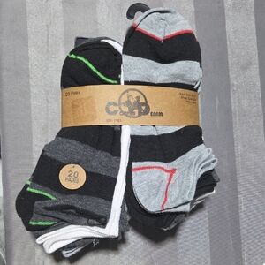 NEW 20 PAIR COPPER DENIM Men's Casual Socks  Sz 9-11